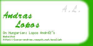 andras lopos business card